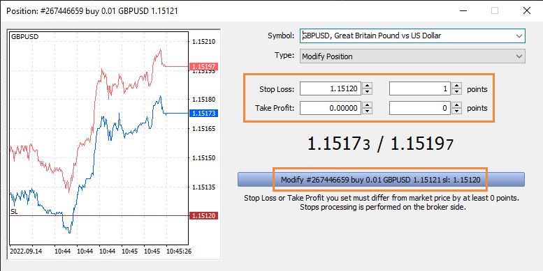 How To Set Stop Loss And Take Profit On Mt